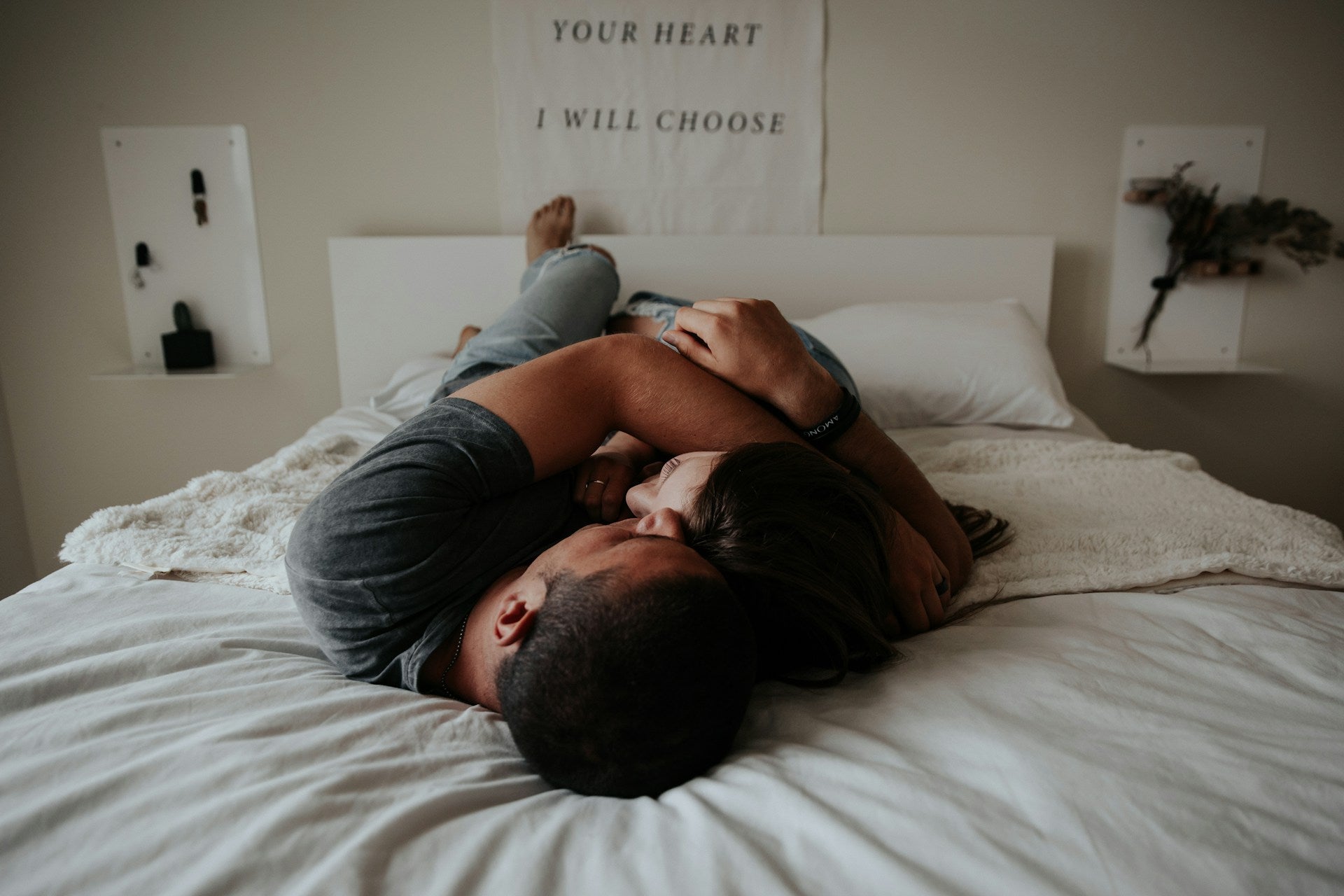 Couple sharing a warm and hopeful moment together, representing the journey of conception and the emotional side of trying to get pregnant